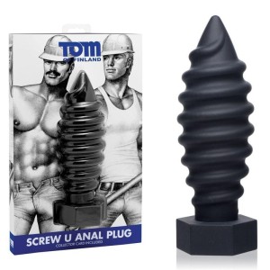 Tom Of Finland Screw U Anal Plug - Black