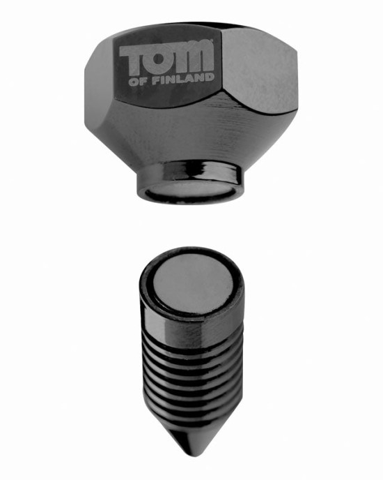 Tom Of Finland Screw U II - Metal Magnetic Nipple Clamps - Set of 2