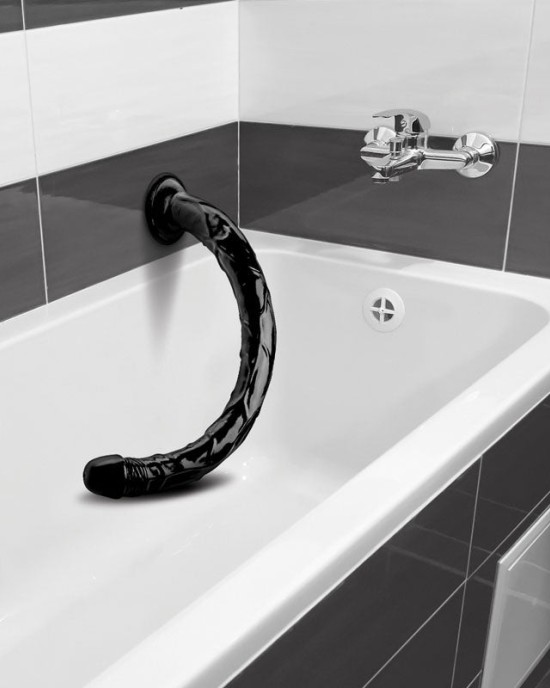 Hosed 19'' Realistic Hose - Black Anal Snake