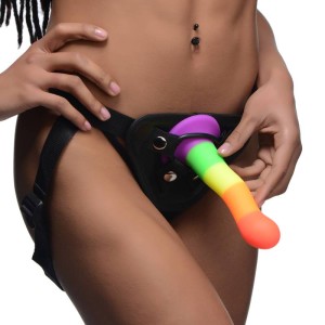 Strap-U Proud - Rainbow 7.5 Inch Dildo Strap-On