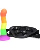 Strap-U Proud - Rainbow 7.5 Inch Dildo Strap-On