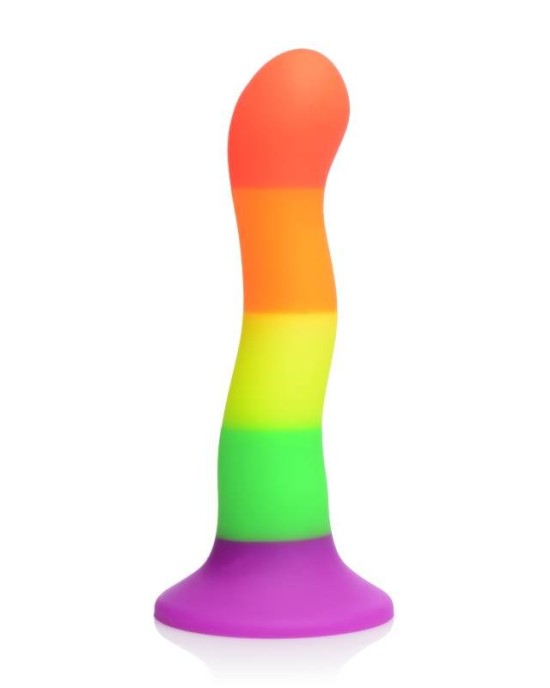 Strap-U Proud - Rainbow 7.5 Inch Dildo Strap-On