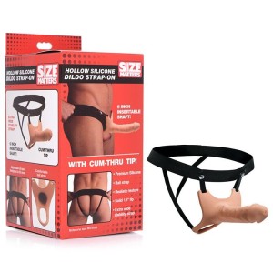 Size Matters 6 Inch Dildo Strap-On - Flesh