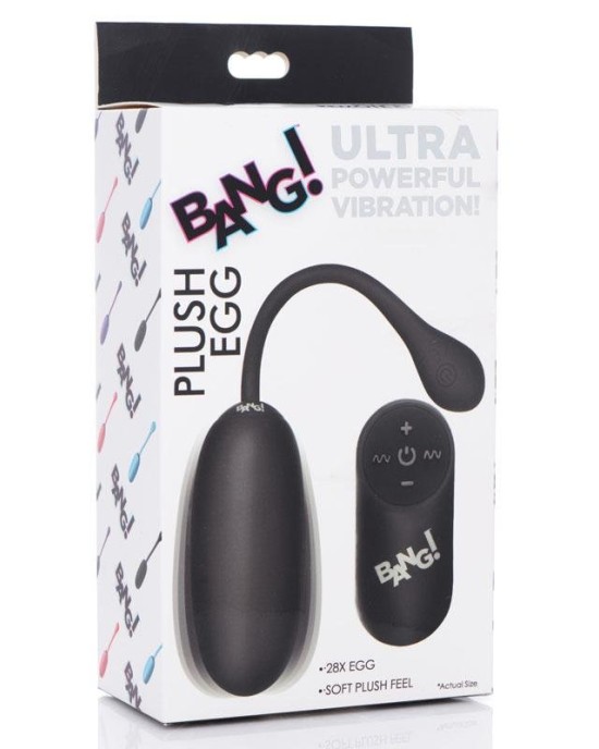 Bang! 28X Plush Egg - Black with Wireless Remote