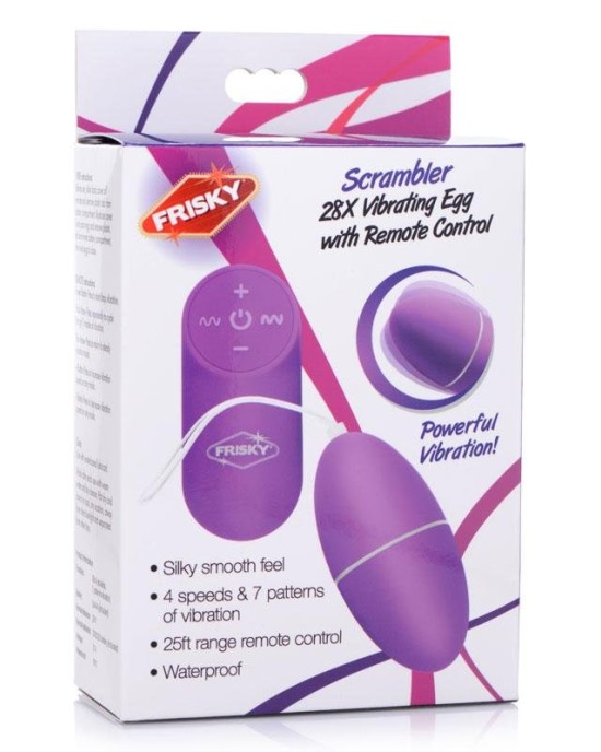 Frisky Scrambler - Purple Vibrating Egg with Wireless Remote