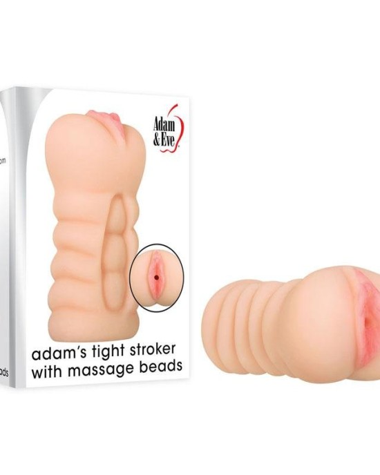 Adam & Eve Adam's Tight Vagina Stroker With Massage Beads - Flesh