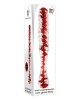 Adam & Eve Sweetheart Swirl Glass Dildo - Clear/Red