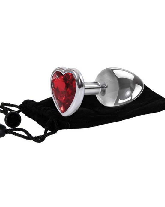 Adam & Eve Red Heart Gen Anal Plug - Large