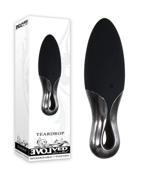 Evolved Teardrop - Black Rechargeable Bullet