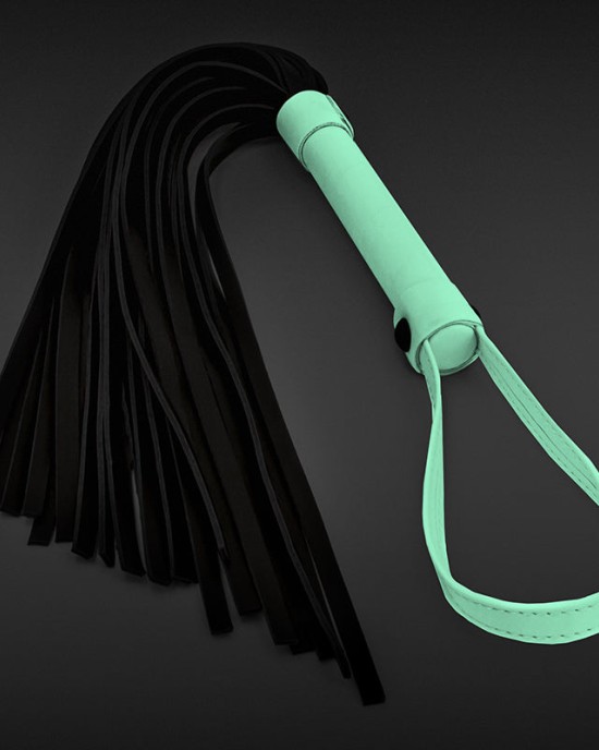 GLO Bondage Flogger - Glow In Dark