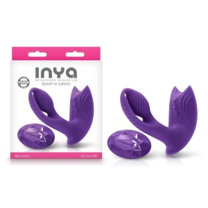 InYa Bump-N-Grind Remote Control Warming Dual Stimulator - Purple