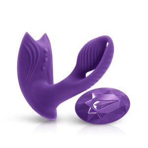 InYa Bump-N-Grind Remote Control Warming Dual Stimulator - Purple