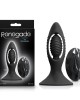 Renegade V2 - Black - Black 11.2cm Vibrating Butt Plug with Remote