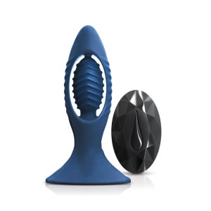 Renegade V2 - Blue 11.2cm Vibrating Butt Plug with Remote