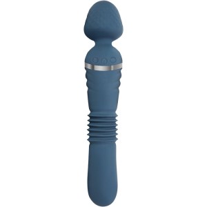 Adam & Eve The Dual End Thrusting Wand/Vibrator - Blue