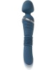 Adam & Eve The Dual End Thrusting Wand/Vibrator - Blue