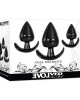 Evolved Anal Delights - Black Butt Plugs - Set of 3 Sizes