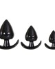 Evolved Anal Delights - Black Butt Plugs - Set of 3 Sizes