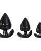 Evolved Anal Delights - Black Butt Plugs - Set of 3 Sizes