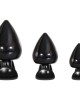 Evolved Anal Delights - Black Butt Plugs - Set of 3 Sizes