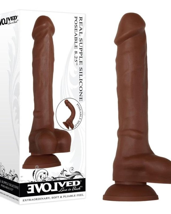 Evolved Real Supple Poseable 8.25" - Flesh Dong