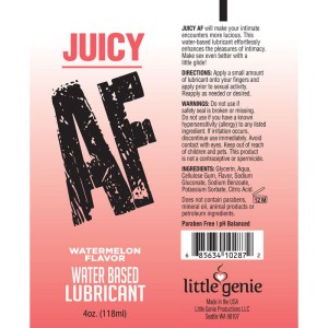 Juicy AF - Watermelon Flavoured Lubricant - 120ml