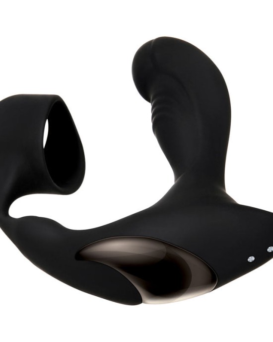 Zero Tolerance Strapped & Tapped - Black Heating Anal Plug with Cock Ring