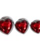 Adam & Eve Three Hearts - Gem Metallic Butt Plug Set - 3 Sizes