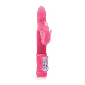 Firefly - Lola - Glow In Dark Pink Thrusting Rabbit Vibrator