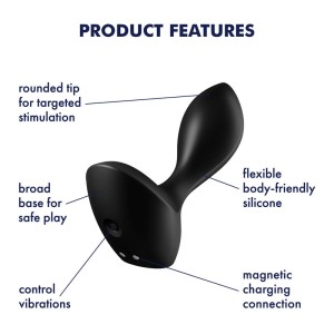 Satisfyer Backdoor Lover - Black Vibrating Butt Plug