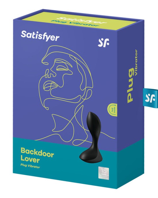 Satisfyer Backdoor Lover - Black Vibrating Butt Plug