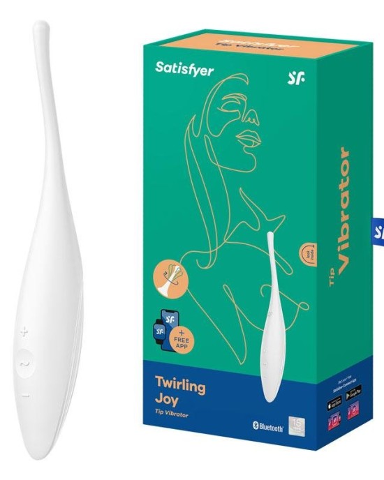 Satisfyer Twirling Joy - White - Point Clitoral Stimulator + App