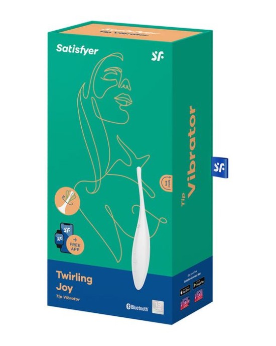 Satisfyer Twirling Joy - White - Point Clitoral Stimulator + App