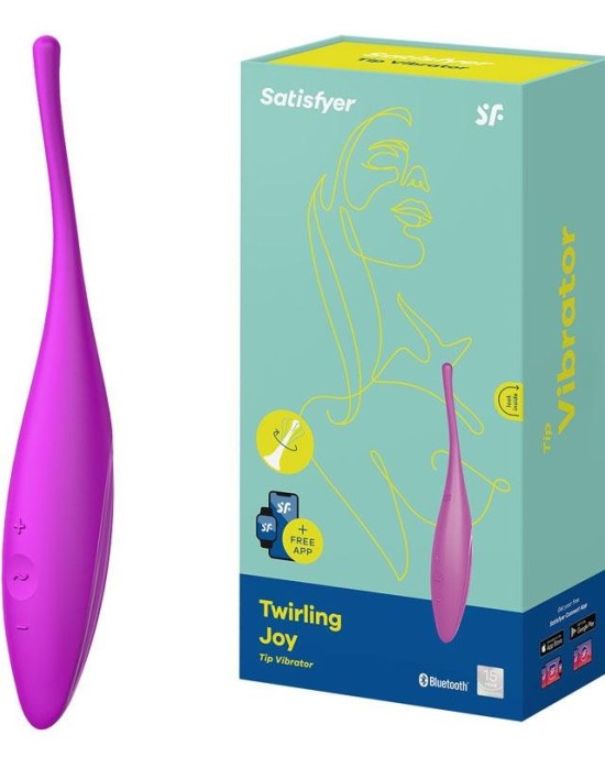 Satisfyer Twirling Joy - Fuschia - Point Clitoral Stimulator + App