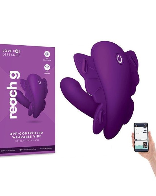 Love Distance REACH G App Controlled Wearable Vibe - Purple