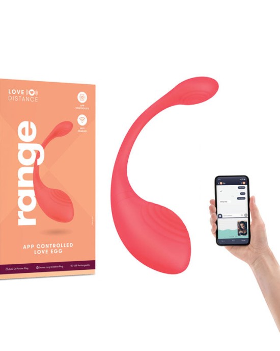 Love Distance Range App Controlled Love Egg - Coral