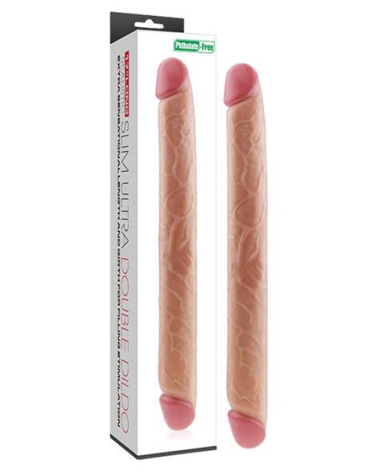 Slim Ultra Double 17 Inch Dildo - Flesh