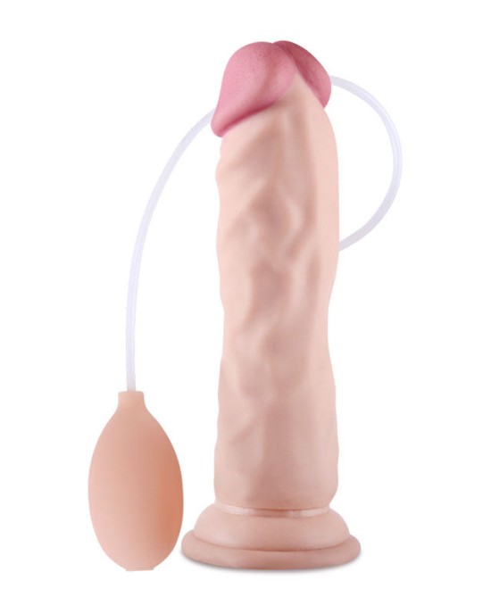 Cumming Softee 8.5 Inch Ejaculation Cock Dildo - Flesh