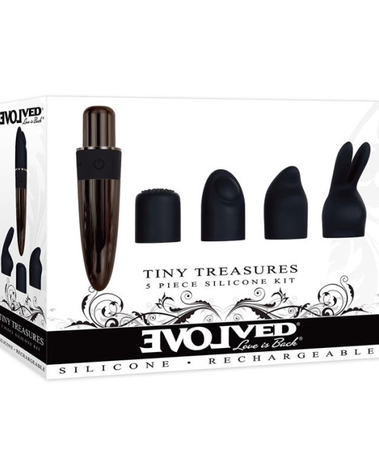 Evolved Tiny Treasures - Mini Massager with Attachable Heads