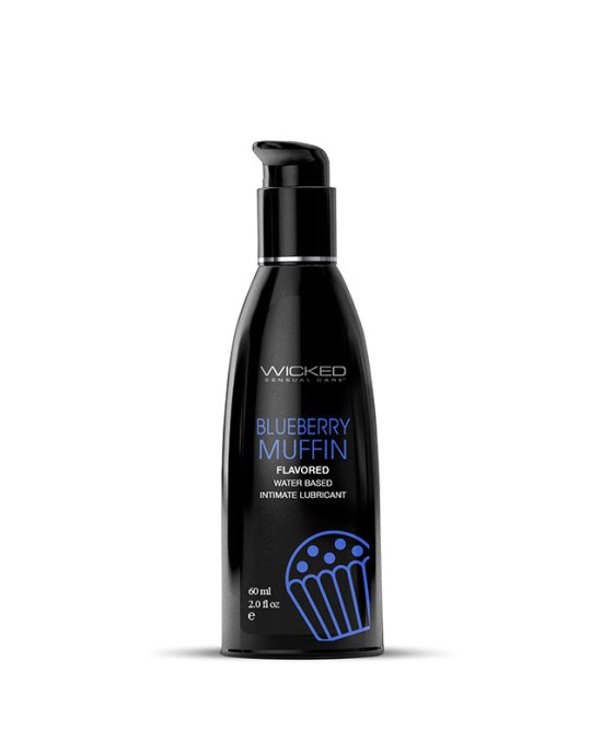 Wicked Aqua Blueberry Muffin Flavoured Water Based Lubricant - 60ml