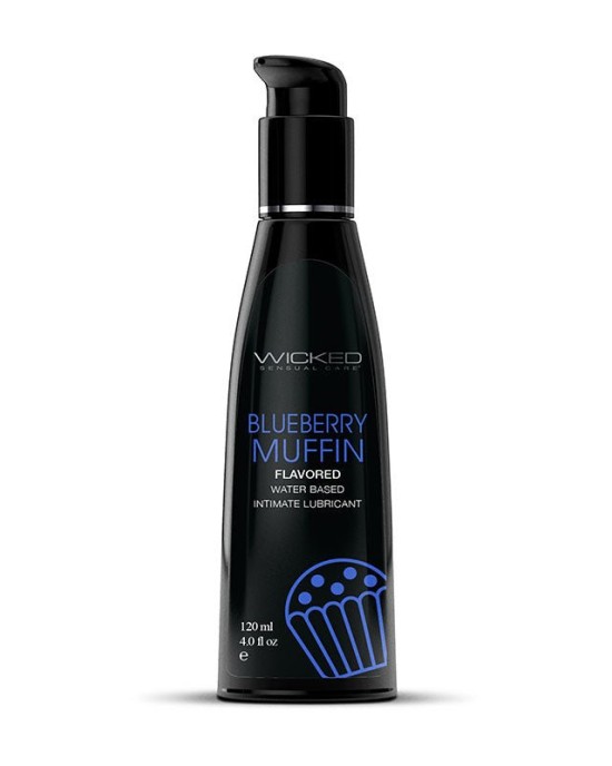 Wicked Aqua Blueberry Muffin Flavoured Water Based Lubricant - 120ml