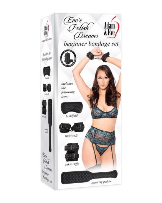 Adam & Eve Fetish Dreams Beginner Bondage Set - 4 Piece Kit