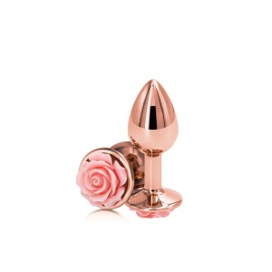 Rear Assets Rose - Small - 7.6cm Butt Plug with Pink Rose Base