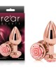 Rear Assets Rose - Medium - Rose Gold 8.9cm Butt Plug with Pink Rose Base