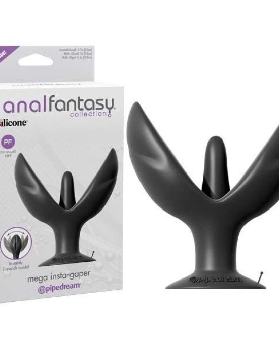 Anal Fantasy Collection Mega Insta-Gaper - Black 9.5cm Butt Plug