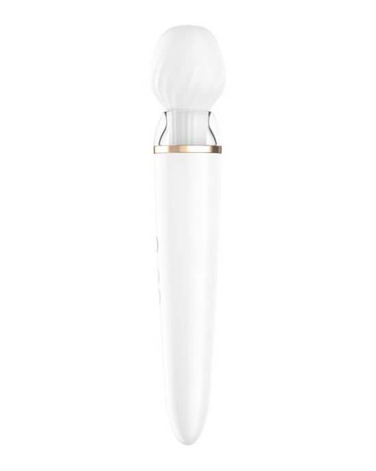 Satisfyer Double Wand-er - White Massager Wand with Attachment