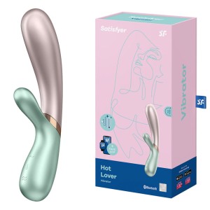 Satisfyer Hot Lover Self-Warming App Controlled Dual Stimulator - Green/Pink