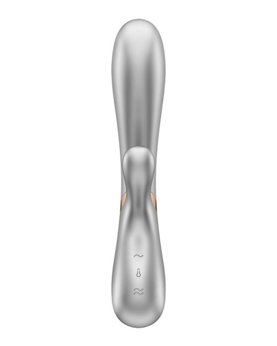 Satisfyer Hot Lover Self-Warming App Controlled Dual Stimulator - Silver/Champagne