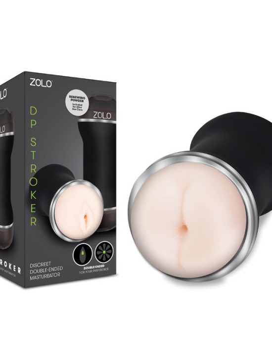 Zolo DP Stroker - Flesh Double Ended Stroker