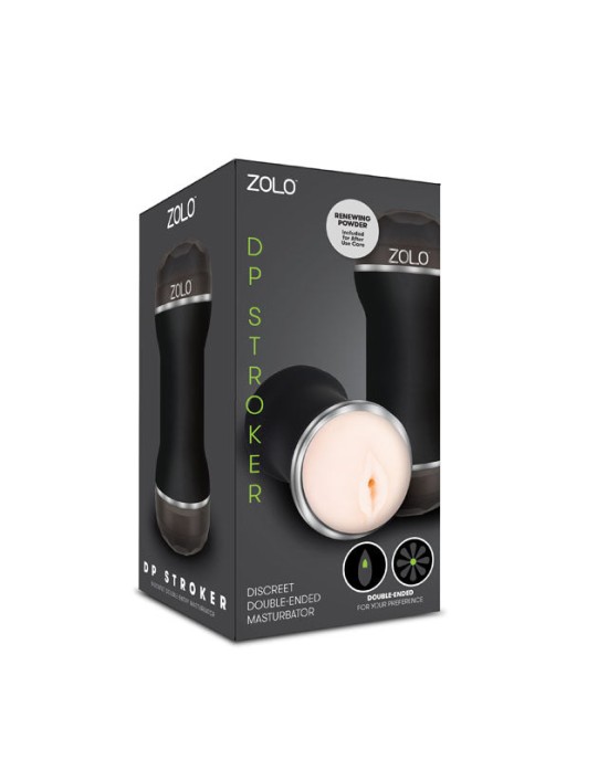 Zolo DP Stroker - Flesh Double Ended Stroker